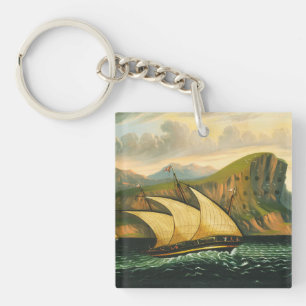 Porte-clés Felucca outre du Gibraltar par des chambres de