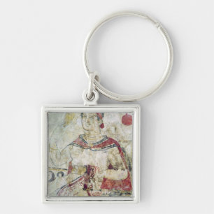 Porte-clés Femme à sa toilette, détail d'un funéraire