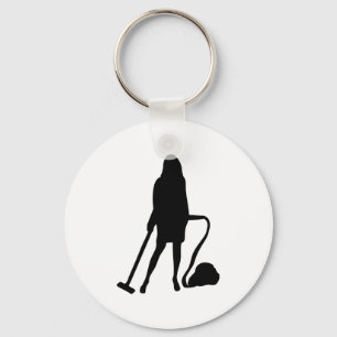 Porte-clés femme au foyer - aspirateur - nettoyage