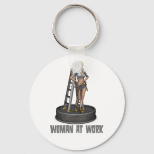 Porte-clés femme au travail