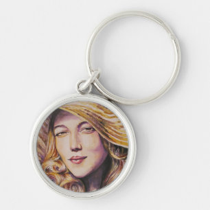 Porte-clés Femme avec le casquette