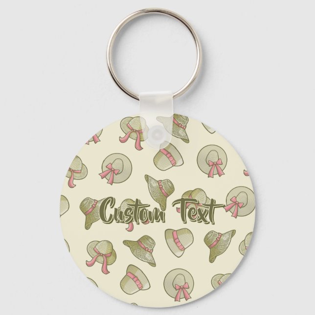 Porte-clés Femme Casquette d'été Jaune (Recto)