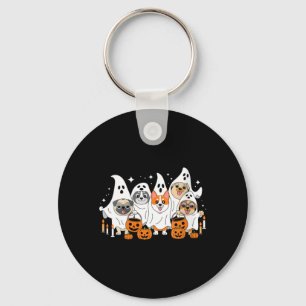 Porte-clés Femme Chien Fantôme Halloween Col en V