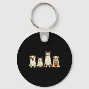 Porte-clés Femme Chien Fantôme Halloween Col en V