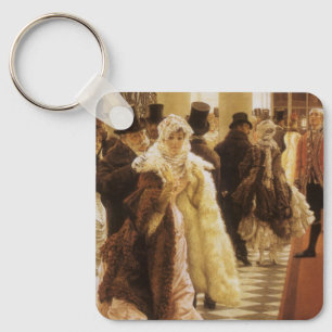 Porte-clés Femme de mode par Tissot, Art Victorien Vintage