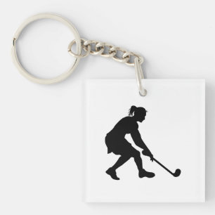 Porte-clés Femme en Porte - clé de hockey sur gazon