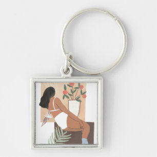 Porte-clés Femme en repos