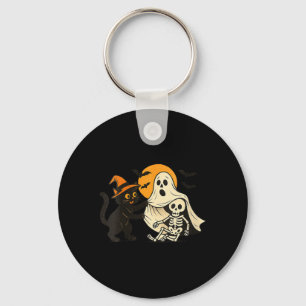 Porte-clés Femme Halloween Vintage Chat Noir Révélateur