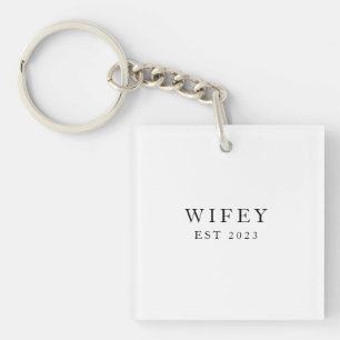 Porte-clés Femme/Husby Épouse personnalisée, cadeau de fiance