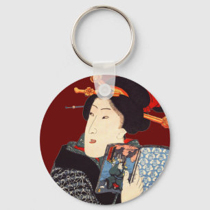 Porte-clés Femme japonaise Lecture 2