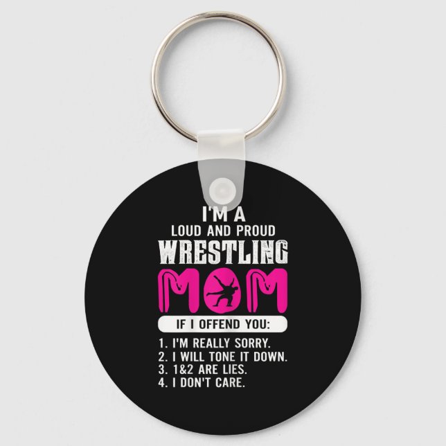 Porte-clés Femme Loud Fier Lutte Maman Lutte Cadeau (Recto)