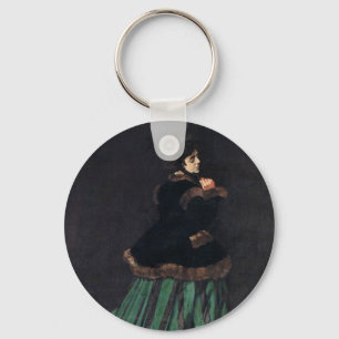 Porte-clés Femme Monet en robe verte
