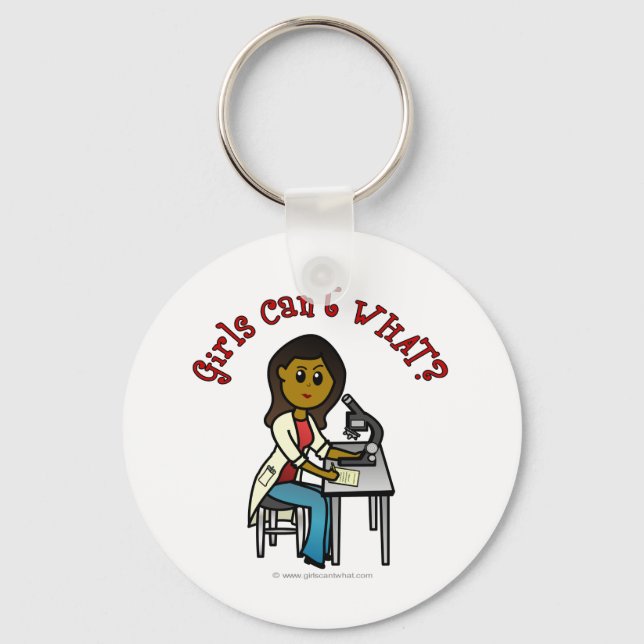 Porte-clés Femme noire scientifique (Recto)