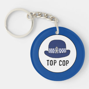 Porte-clés femme officier de police britannique ou