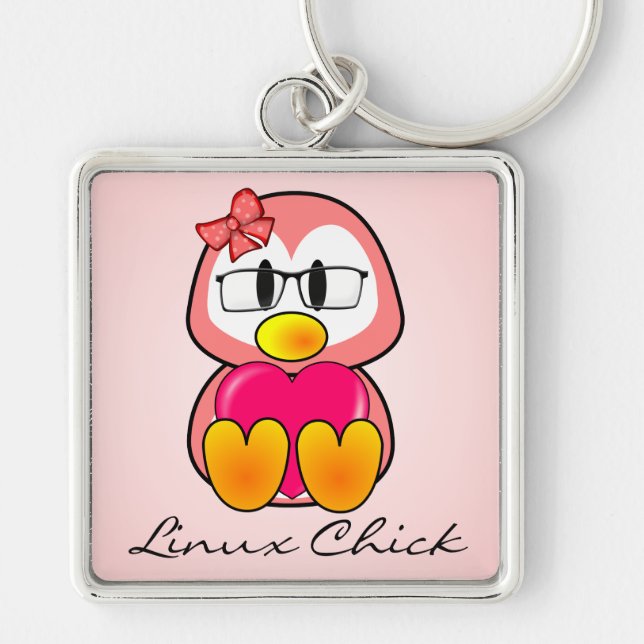 Porte-clés Femmes en informatique d'Open Source (Devant)