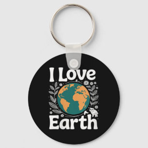 Porte-clés Femmes I Love Earth Nature Conservation Planet Awa