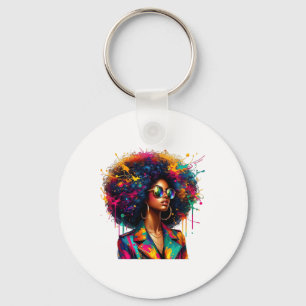 Porte-clés Femmes noires Melanin Queen forte Afro Africain Dr