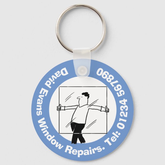 Porte-clés Fenêtre Réparation Conception de l'entreprise. (Recto)