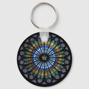 Porte-clés fenêtre rose