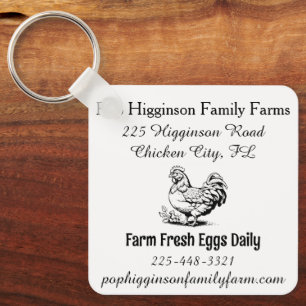 Porte-clés Ferme de poulet Vintage rustique
