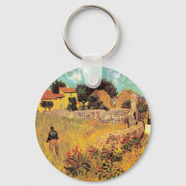Porte-clés Ferme en Provence par Vincent van Gogh (Recto)