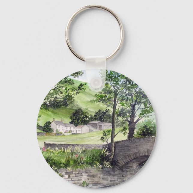 Porte-clés Ferme près de Thirlmere, Lake District, Angleterre (Recto)