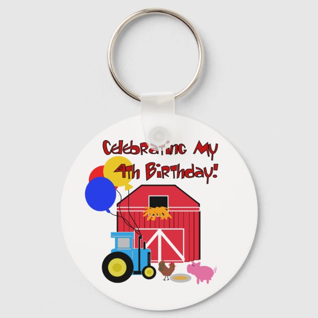 Porte-clés Ferme T-shirts et cadeaux d'anniversaire 4 (Recto)