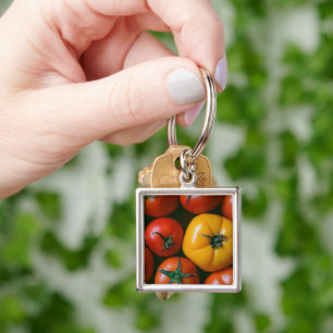 Porte-clés Fermes   Tomates rouges et jaunes brillantes