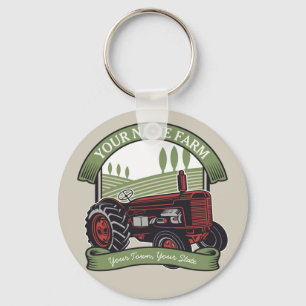 Porte-clés Fermier de Vintage Farm Tractor