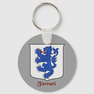 Porte-clés Ferrari Nom de famille italien Bouclier historique