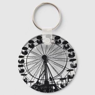 Porte-clés Ferris Wheel in Black and White Photo Venin