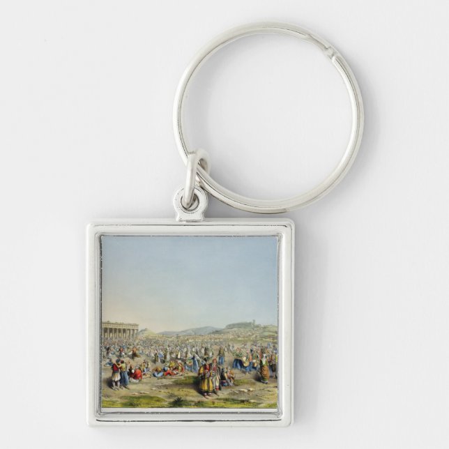 Porte-clés Festival à Athènes, pub. par J. Rodwell, 1830 (Devant)