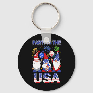 Porte-clés Fête Aux États-Unis Gnome Patriotique Drapeau 4 Ju