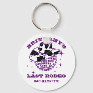 Porte-clés Fête de Bachelorette Cowgirl Disco Rétro