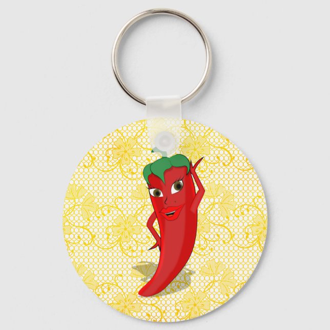 Porte-clés Fête de Fiançailles Fiesta Avec une Diva au Piment (Recto)