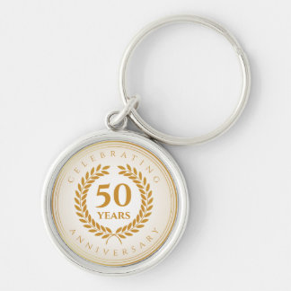 Porte-clés Fête de l'Anniversaire. Gold personnalisé