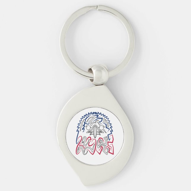 Porte-clés Fête de l'Indépendance Aigle américain (Devant)