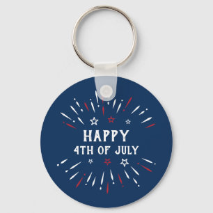 Porte-clés Fête de l'Indépendance patriotique Américaine 4 ju