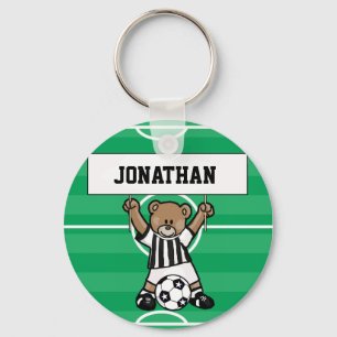 Porte-clés Fête de l'ours de soccer personnalisée
