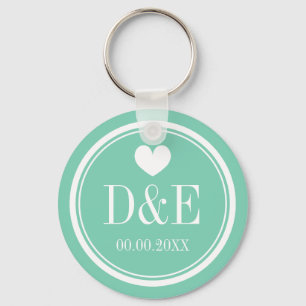 Porte-clés Fête de mariage monographique personnalisée en f