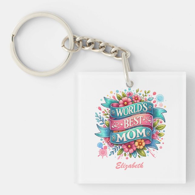 Porte-clés Fête des mères amoureux de la nature Floral Person (Devant)