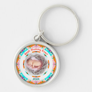 Porte-clés Fête des mères Meilleure maman Ever bébé fille pho