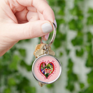 Porte-clés Fête des mères Rose Floral Amour inconditionnel
