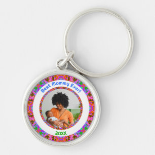 Porte-clés Fête des mères roses Meilleure maman Maman Jamais 