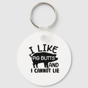Porte-clés Fête des pères Mens Bbq I Like Pig Butts Grill