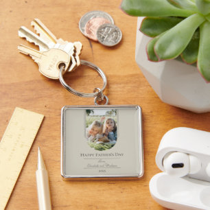 Porte-clés Fête des pères photo Arch moderne   Beige