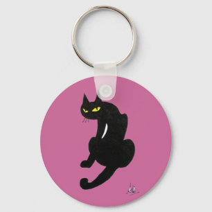 PORTE-CLÉS FÊTE D'HALLOWEEN CHAT NOIR