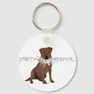 Porte-clés Fête du Labrador Retriever au Chocolat