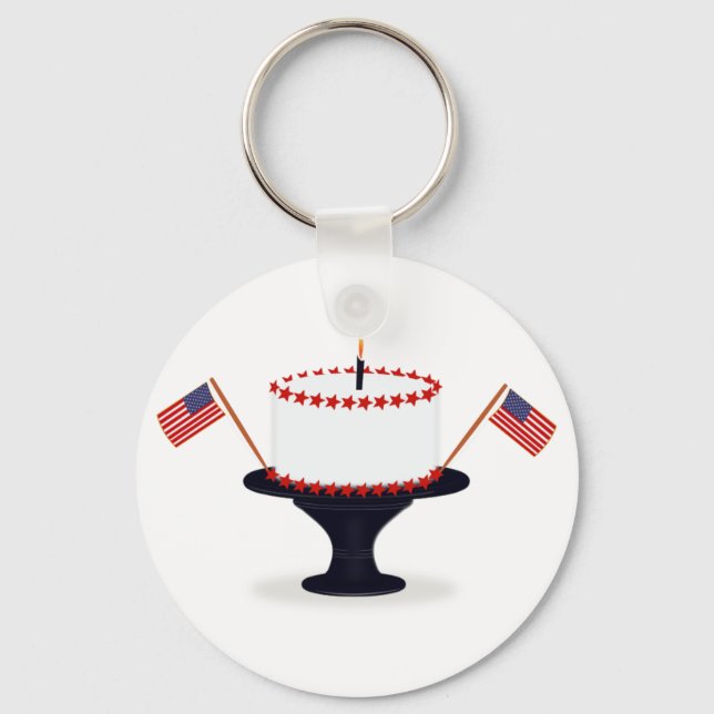 Porte-clés Fête patriotique 4 juillet Porte - clé (Recto)