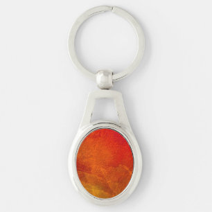 Porte-clés Feu - Art abstrait rouge jaune orange profond